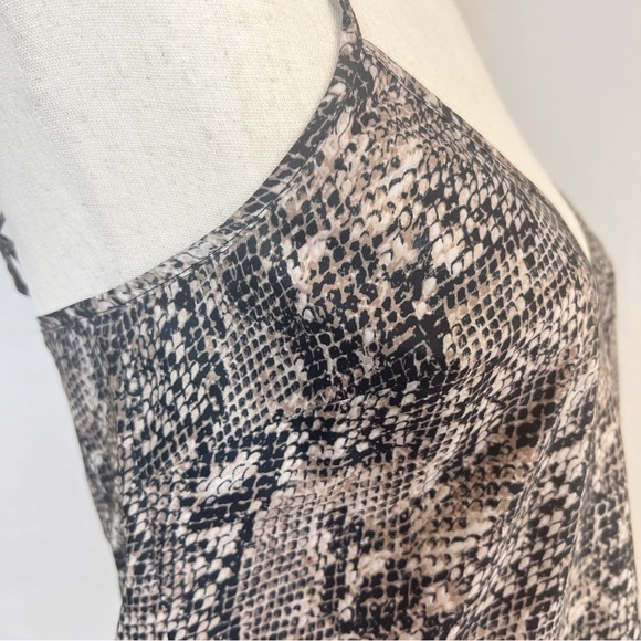•VERONICA BEARD• Snakeskin Print Cropped Silk‎ Cami Tank Size XS Neutral - Picture 5 of 10